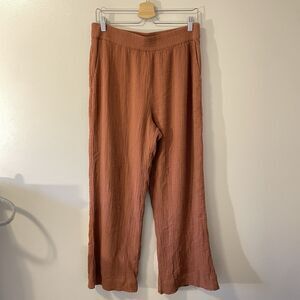 Abercrombie And Fitch Gauze Cotton Wide Leg Pants Sz L